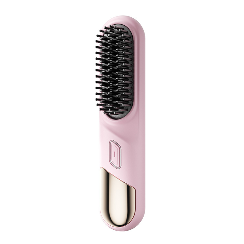 Minhuang Mini Rechargeable Straight Hair Comb Portable Fashion Good Quality Negative Ion Hair Care Softness Hair Care Wireless Straight Hair Comb