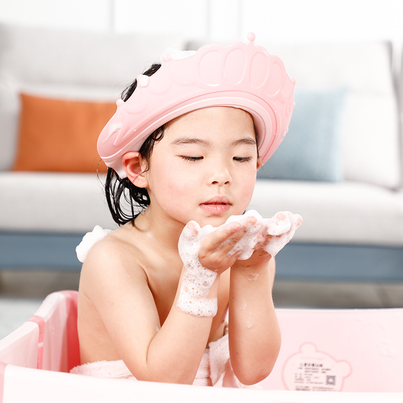 Baby Shampoo Artifact Adjustable Children's Shampoo Cap Ear Adjustable Silicone Shampoo Cap Girls Bath Cartoon Shower Cap