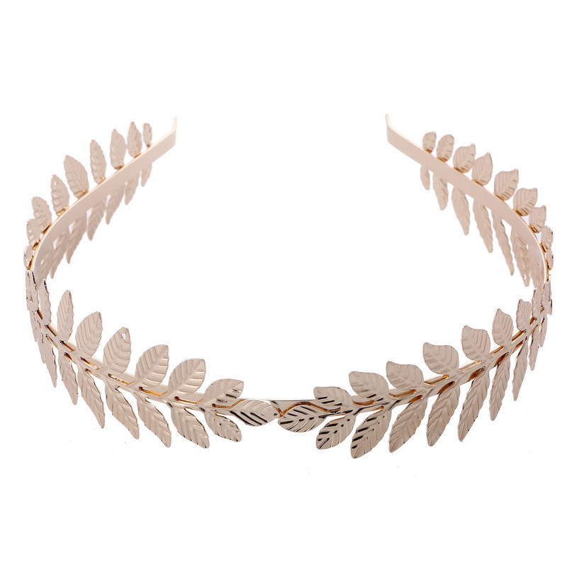 Kajiatong European and American Leaf Headband Hair Accessories Baroque Bridal Crown Headband Wedding Accessories Christmas Gift