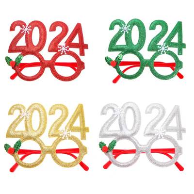 Christmas Glasses New 2025 Glasses Factory Party Adult Children Gift Party Party Props New Year Glasses