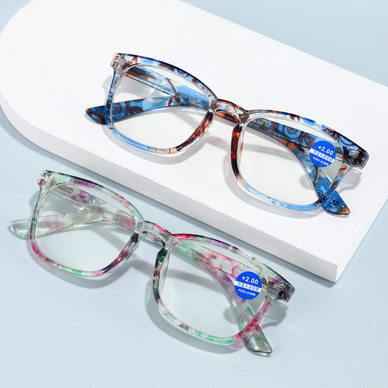 New Jiangnan impression reading glasses fashion Anti-blue light reading glasses wholesale women's gold glasses HD reading glasses