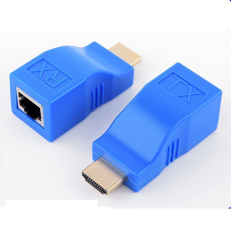 HDMI シングルケーブルエクステンダー 30 メートルシングルケーブルから HDMI 高解像度ネットワークアンプトランスミッター|undefined