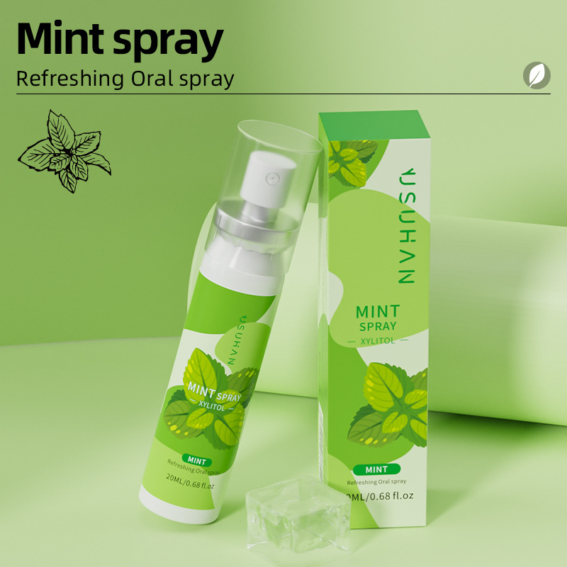 Full English oral spray USUHAN mouth spray peach mint breath freshener portable breath spray
