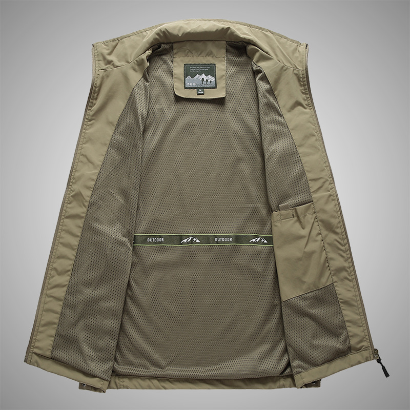 Spring and Autumn New Vest Men's Outdoor Casual Young and Middle-aged Photography Fishing Waistcoat Vest Vest 2019