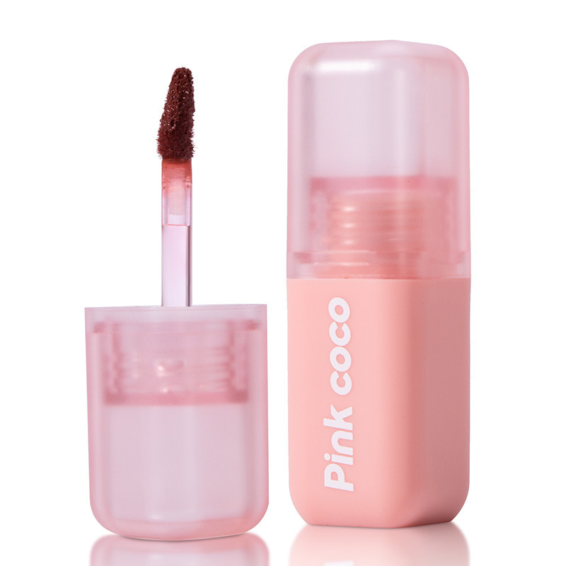Pinkcoco粉脚唇釉薬優しいミルクティー低飽和マット霧面唇泥学生党素顔白口紅|undefined