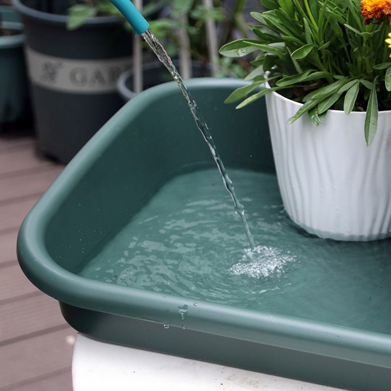 Flower pot tray gardening multifunctional operating plate square plastic water tray succulent soil changing mat maintenance seedling tray