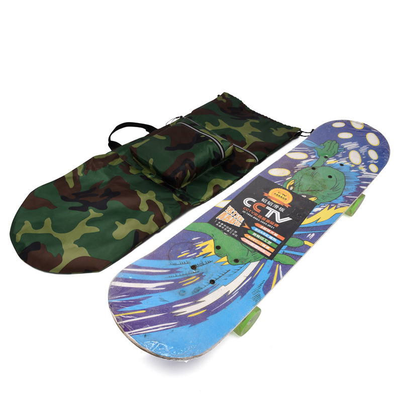 跨境新款防水单肩斜跨滑板包时尚户外运动包多功能双翘便携滑板包