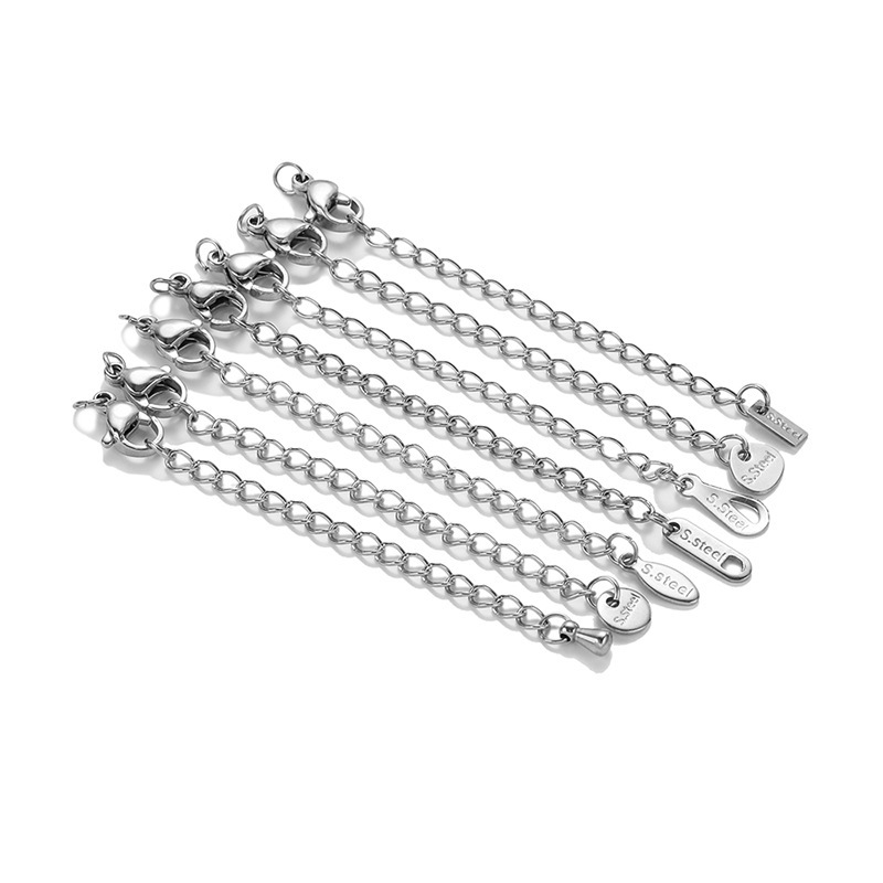 延長チェーン卸売り18kステンレス彫刻5cm尾チェーンロブスターセットdiyネックレスブレスレットアクセサリー部品|undefined