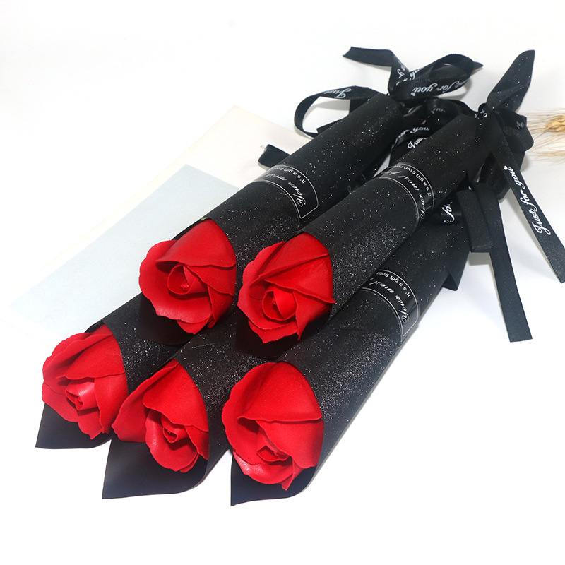 Valentine's Day gift single soap flower carnation rose Christmas activities small gift soap flower wholesale