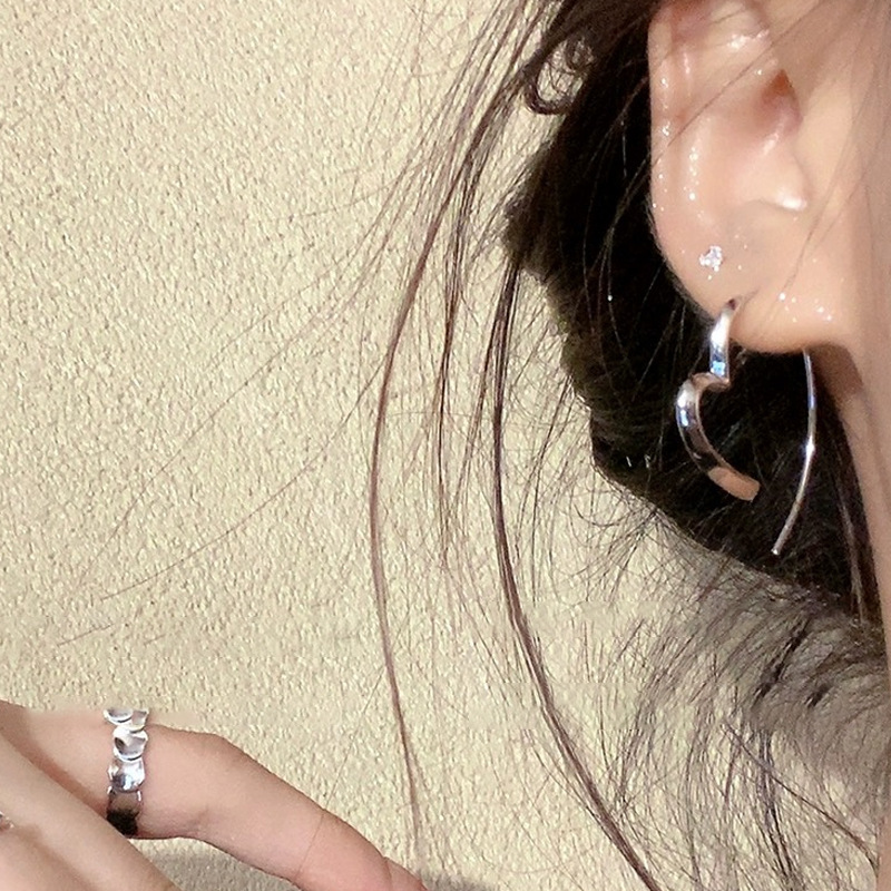 Square and round face, Tiancai! Simple cold style lovely earrings 2023 new popular elegant all-match earrings earrings for women