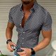 Men's foreign trade European size shirt European cool cross-border men's short sleeve shirt polka dot printed top