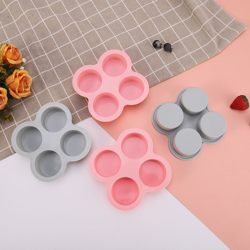DIY Baking Silicone Mousse Cake Silicone Mold Cylinder 4 Even Mold Dessert Supplementary Food Mold Baking Tools Wholesale