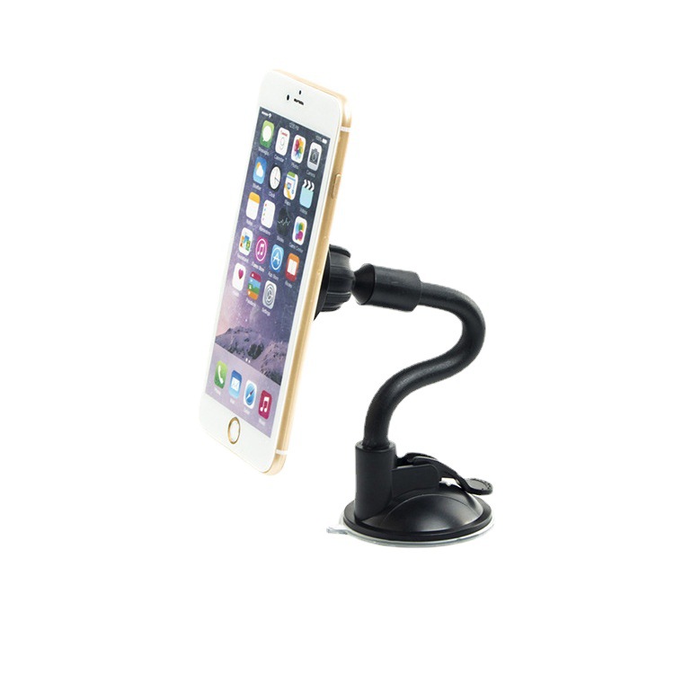 Creative long arm hose magnetic suction car suction cup mobile phone magnetic bracket 360 Rotating windshield navigation bracket