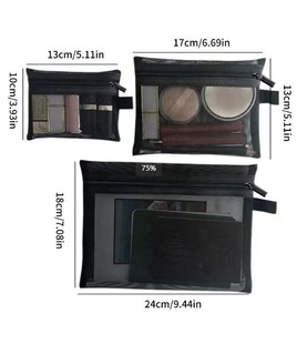 New Cosmetic Bag small size lipstick air cushion bag portable portable mini makeup bag mesh simple girl heart