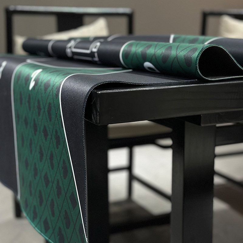 Poker tablecloth rubber table mat square round chess room special tablecloth table mat chip pad lock edge thickening