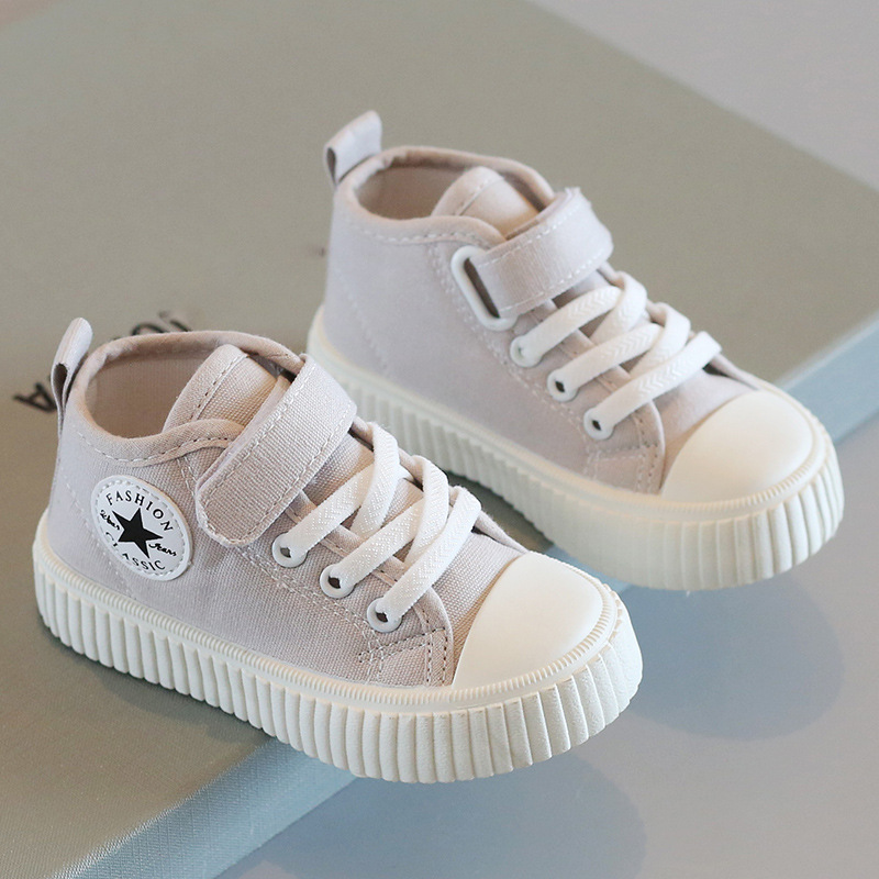 Children's canvas shoes 2024 spring and autumn boys casual shoes new girls board shoes soft bottom baby shoes a generation of hair