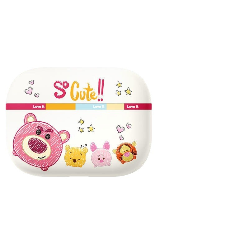 Strawberry bear family airpods protective case cartoon cute suitable for Apple 1/2/3 generation Bluetooth headset soft case