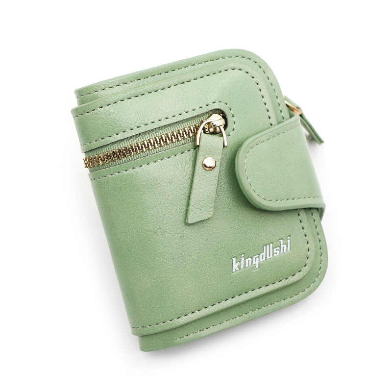 Factory Direct Women's Short Wallet Zipper Buckle PU Leather Large Banknote Multi-card Change Bag Women's Hand Bag