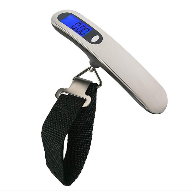 Household electronic portable scale 50kg mini luggage scale stainless steel portable scale portable express scale for buying vegetables and fishing