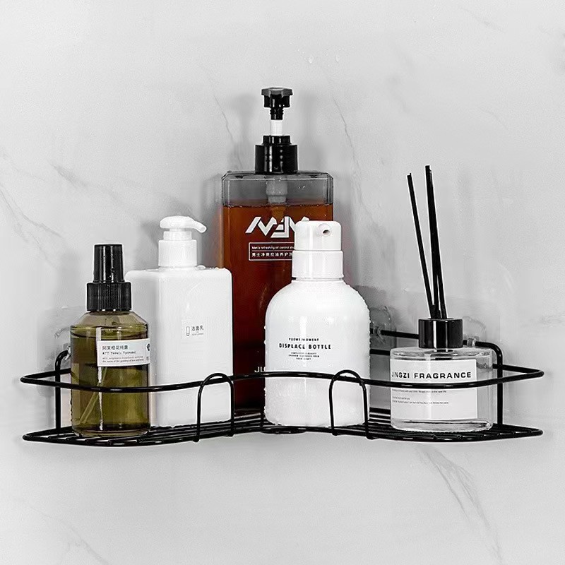 Toilet Corner Storage Rack Punch-free Toilet Washing Table Triangle Storage Rack Kitchen Seasoning Bottle Storage Rack
