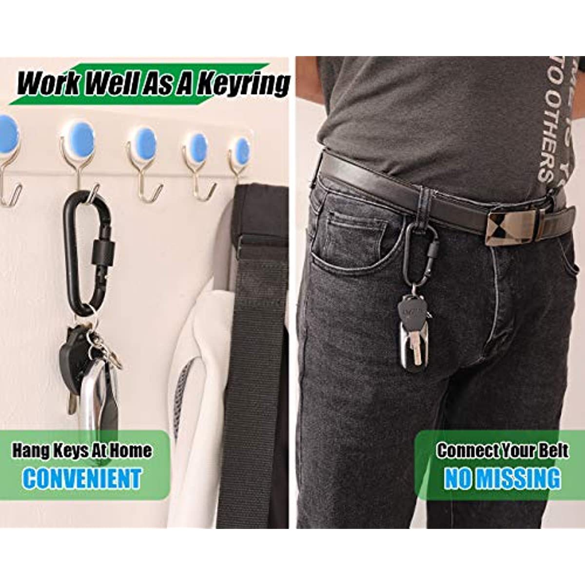 Outdoor Mountaineering Bold No.8 Mountaineering Buckle with Lock Aluminum Alloy D-type Spring Hanging Buckle high quality Water Bottle Buckle