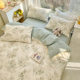 Ins Pastoral 60-Count Long-Staple Cotton Bed Four-Piece Set Pure Cotton Spring and Summer Small Fresh Quilt Cover Bed Bed Sheets Pure Cotton Three-Piece Set
