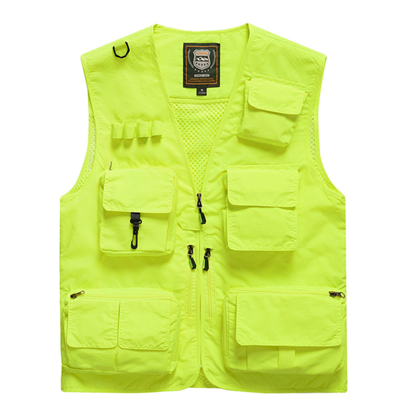 Spring and Autumn Men's Casual Outdoor Removable Multifunctional Journalist Travel Photography Mesh Quick-drying Fishing Vest Men's