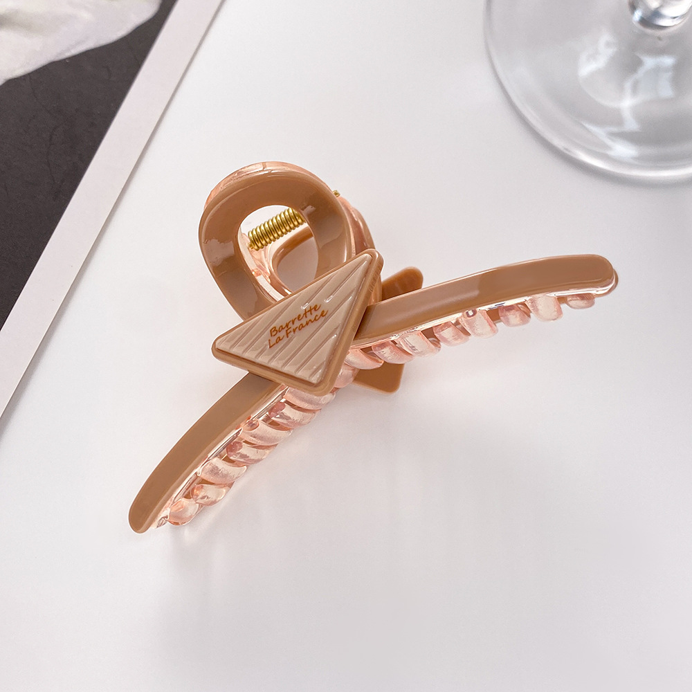 Unisex 11cm large shark clip Triangle clip letter hair clip fashion hair clip back head disc hair clip_voghion.com