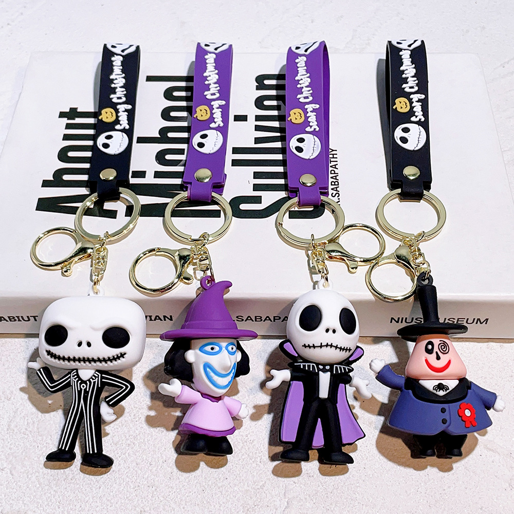 Cross-border Explosions Christmas Night Cry Keychain Pumpkin Skull Cartoon Doll Keychain Party Gift Pendant
