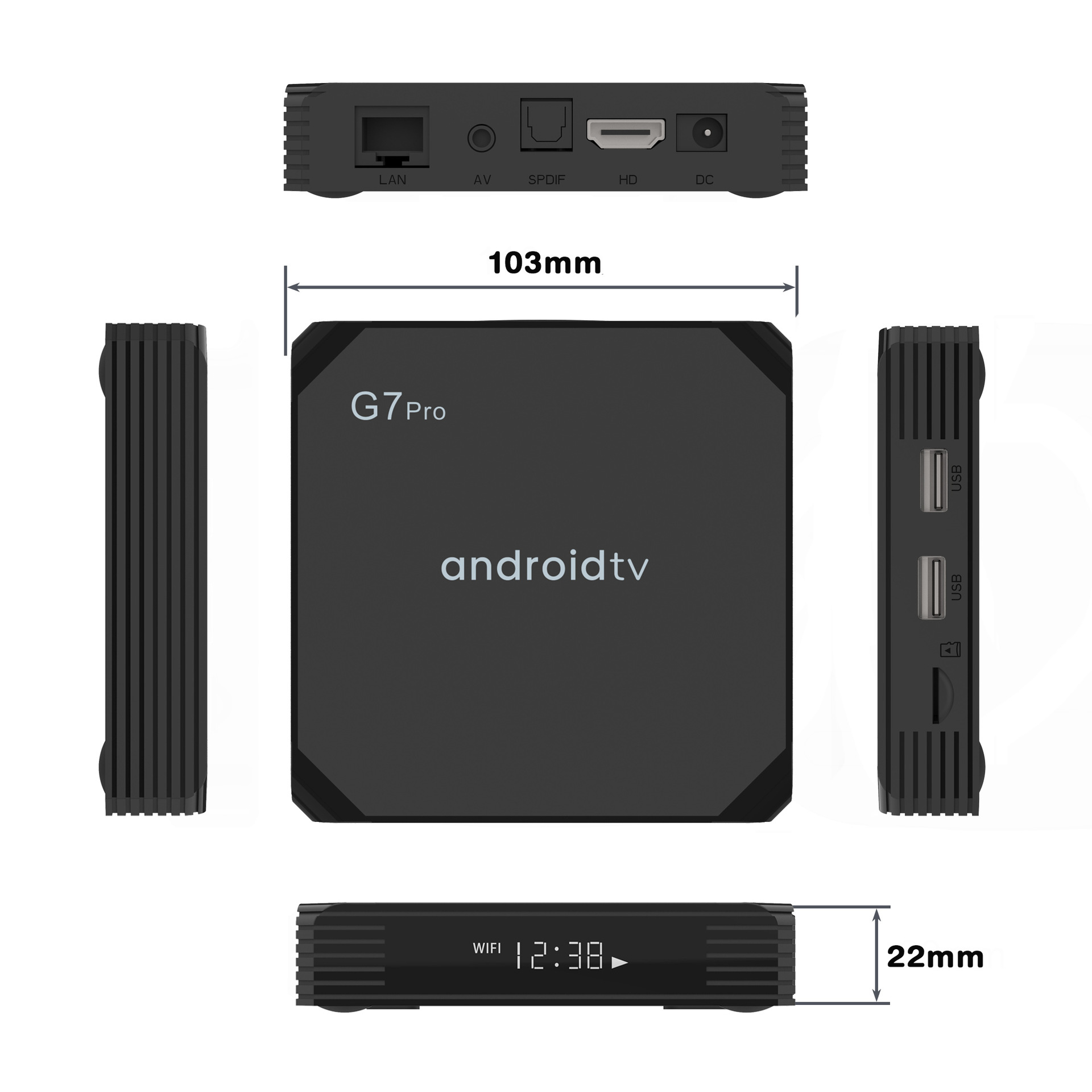 Spot Cross-border ATV Android Box 4K Hd Android Set-top Box Dual WIFI Voice Bluetooth NetworK Player