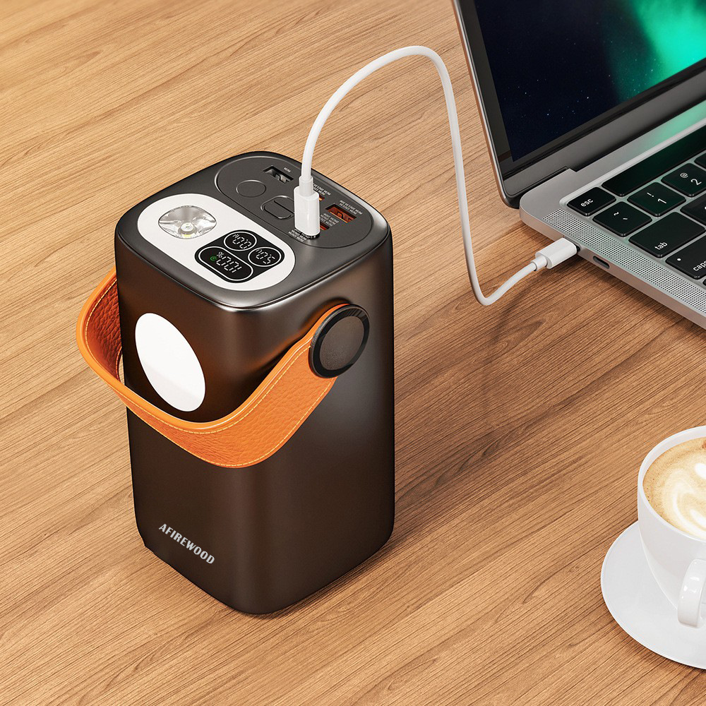 100W large capacity two-way fast charging portable outdoor portable charging treasure lighting flash emergency mobile power supply