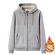 Autumn and Winter Fleece-lined Thickened Men's Top Casual Solid Color Hooded Lamb Fleece Jacket Men's Zipper Sweatshirt Autumn Men's