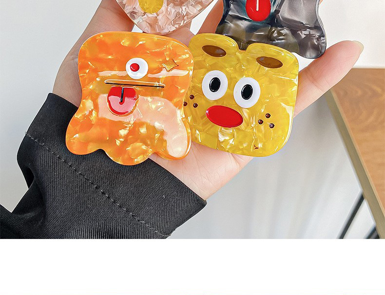 Baifeiya kleine Acetat-Haarspange, süße kleine Monster-Haarnadel, Geisterpferdchen, Mädchen, Herz-Haarspange, hoher Pferdeschwanz, Haarschmuck, Kopfschmuck_voghion.com