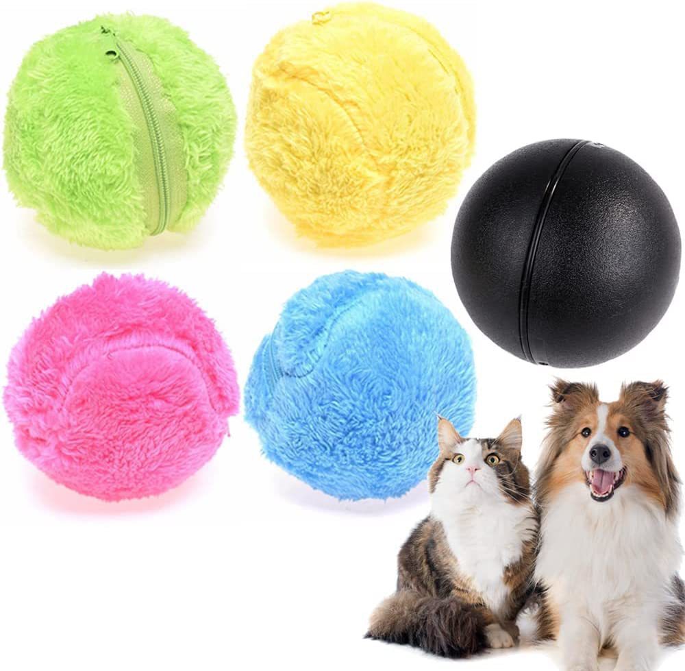 Cross-border fur ball sweeping robot automatic vacuum cleaner dog plush toy electric rolling ball pet supplies