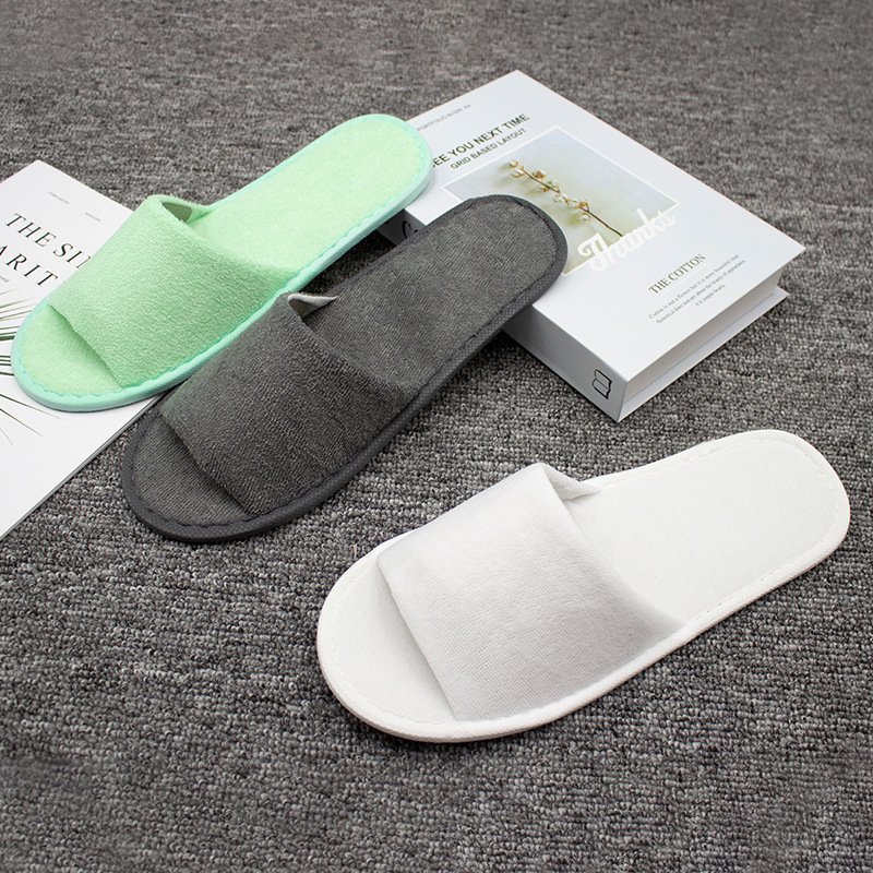 Hotel Disposable Half-Pack Slippers for Homestay Room Supplies Thickened Non-Slip Shot Toe Slippers Consumables