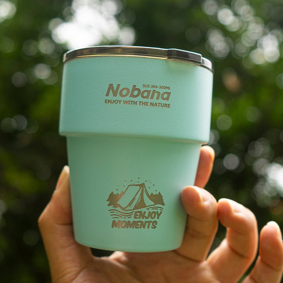 Outdoor 304 Stainless Steel Double-layer Cup Heat Insulation Anti-scald Portable Swallow Cup Camping Picnic BBQ Beer Cup Water Cup