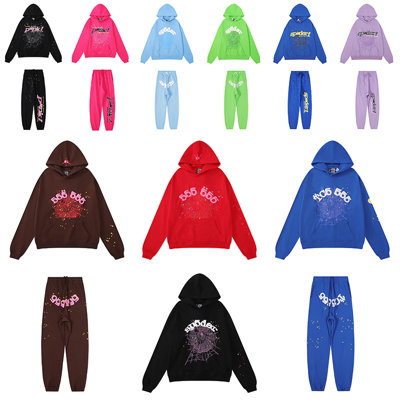 跨境Young Thug運動套裝Sp5der 555555 Hoodie比伯衛衣連帽衫衛褲