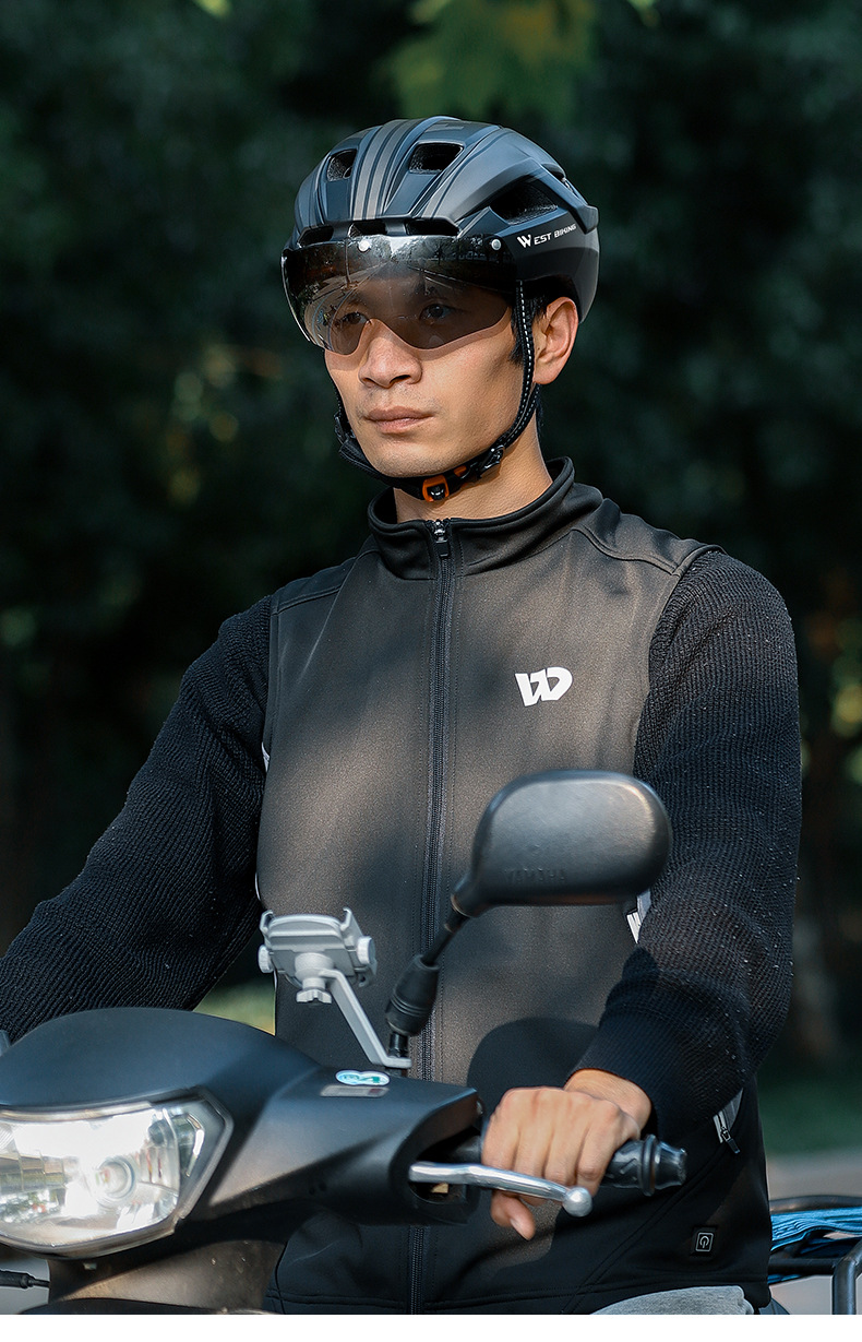 WEST BIKING jāšanas ķivere integrēta molding ķivere ar aizsargbrilles kalnu ceļu velosipēda ķiveres aprīkojumu_voghion.com