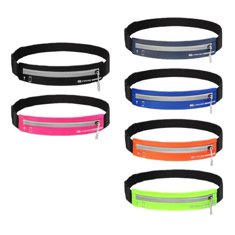 2023 new running sports waist bag sports outdoor waterproof mobile phone waist bag men's and women's invisible elastic fitness waist bag