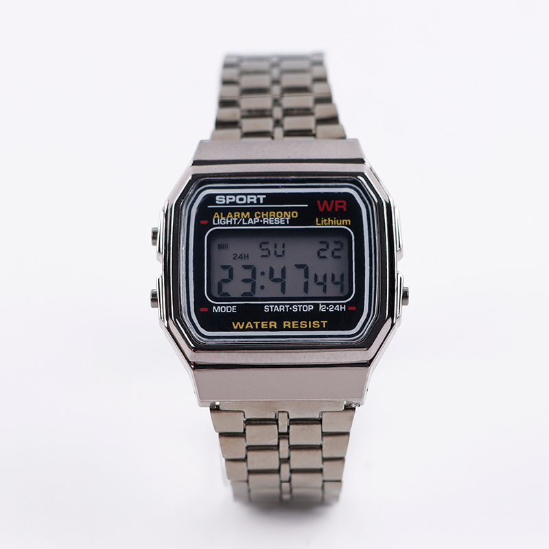 New Men's Business electronic watch student casual fashion sports multi-functional waterproof watch one-piece delivery
