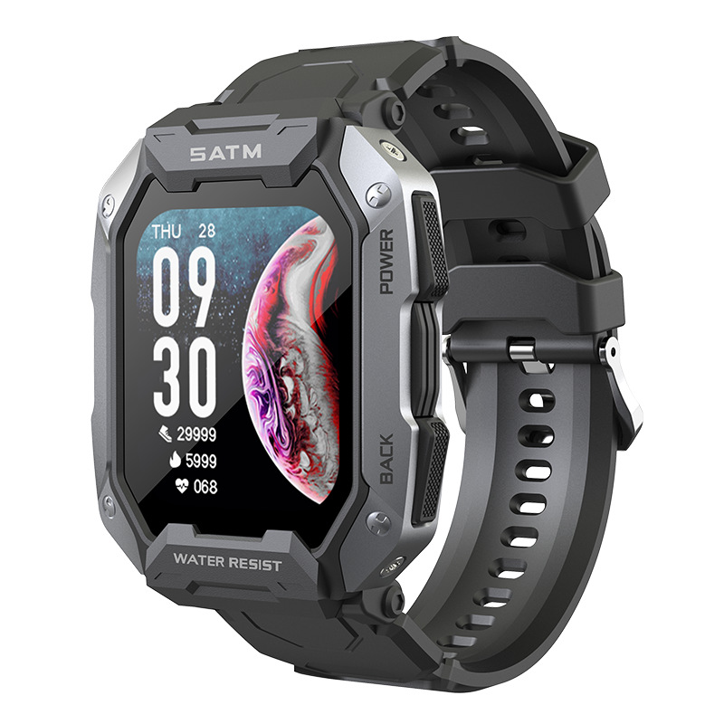 Amazon's new C20 three-proof sports smart watch 1.71 inch 380mAh multi-scene sports mode 5ATM