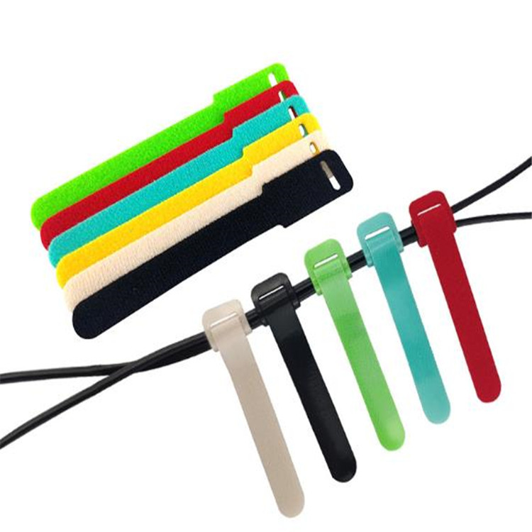 Huizhou Velcro Cable Tie Cat Head Back-to-back T-shaped Wire Tape Self-adhesive Cable Tie LOGO Velcro Cable Tie