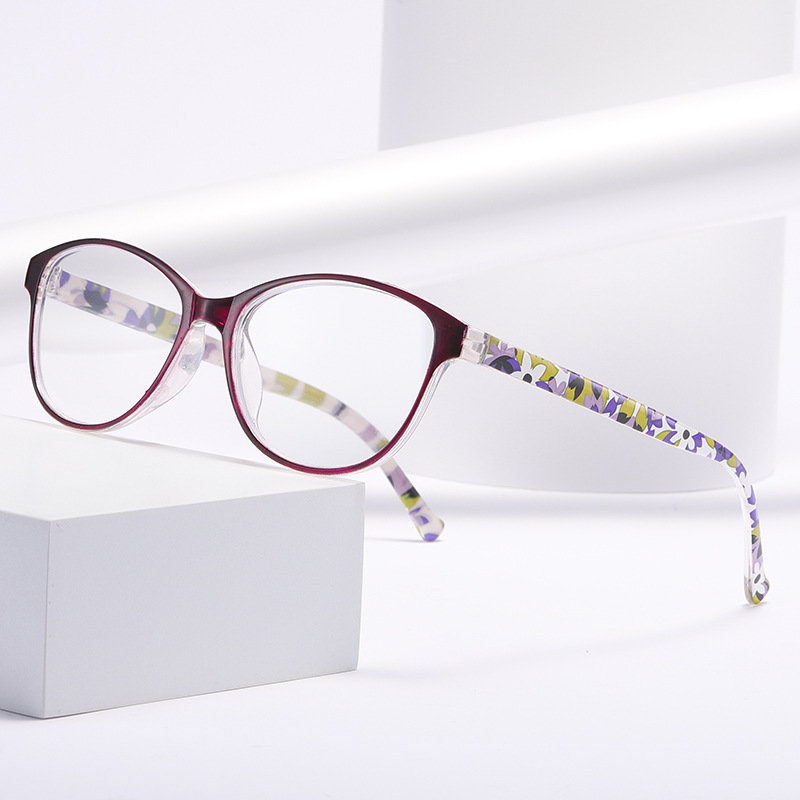 New fashion printed anti-blue light presbyopic glasses men and women HD wear-resistant presbyopic glasses middle-aged and elderly glasses 856