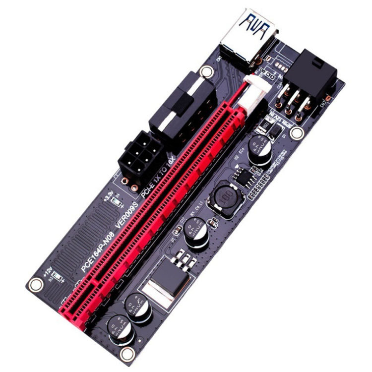 Pci-e アダプタ カード Pcie1x から 16x グラフィックス カード延長ケーブル ダブル 6pin ブラック Ver009s|undefined