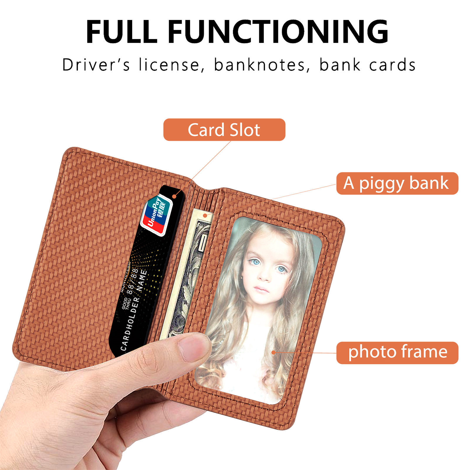 Mobile phone back sticker magnetic card bag fiber pattern card holder multi-function card holder PU leather bracket manufacturers