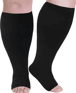 Plus size mid-barrel vein secondary elastic socks curved segmental pressure 20-30mmhg vein compression socks size