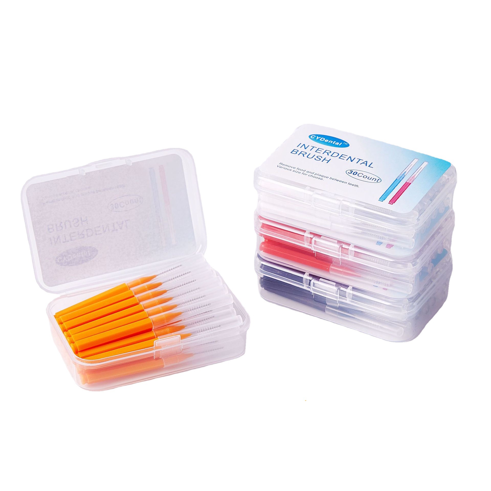 Cross-border foreign trade I-type interdental brush straight interdental brush orthodontic interdental brush braces gap cleaning 30 PCs/box postage