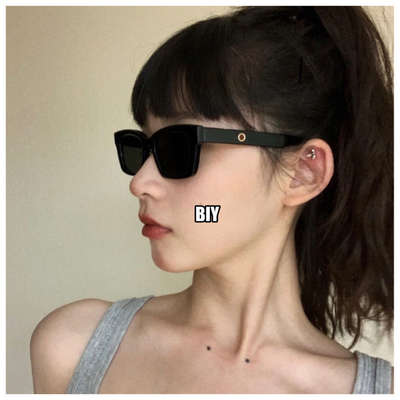 jennie Same Style Glasses Sunglasses Sunglasses Concave Style Korean Style Internet Popular European and American Style Retro Women's Fashionable Glasses