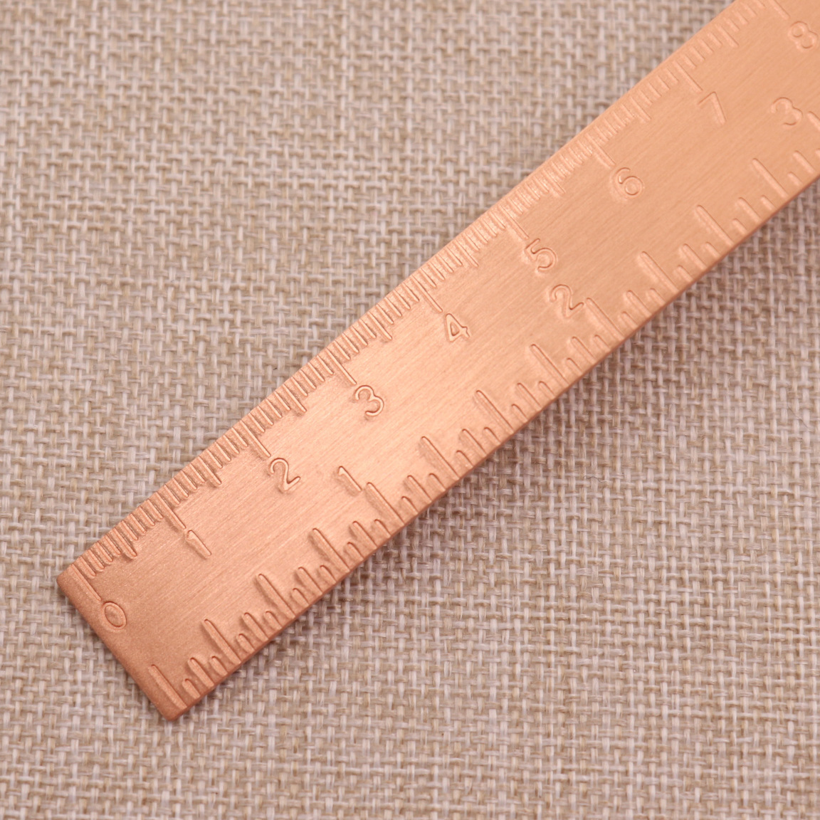 Hot selling 15cm thickened copper ruler spot student office drawing triangle ruler pure brass material