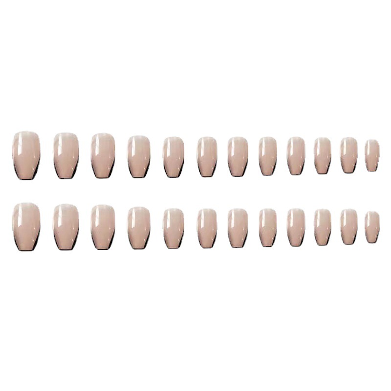 Nude Black French Wear Armor Ballet Nail Patches Removable Fake Nail Patches Nail Patches Finished Nail Patches